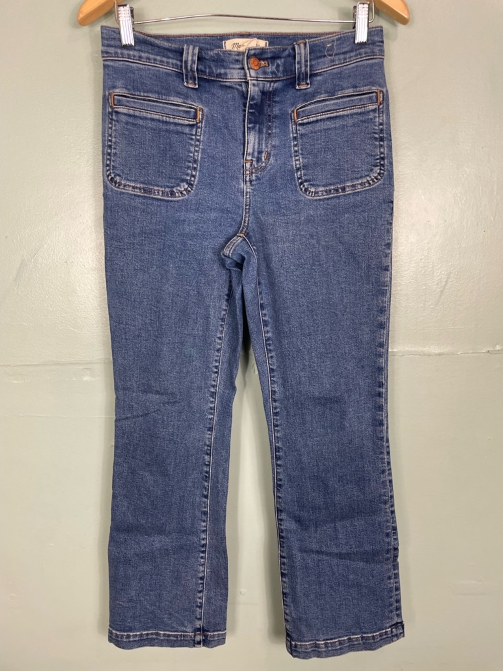 Madewell Mid Rise Kick Out Jean Denim Blue Women Size 26 Straight